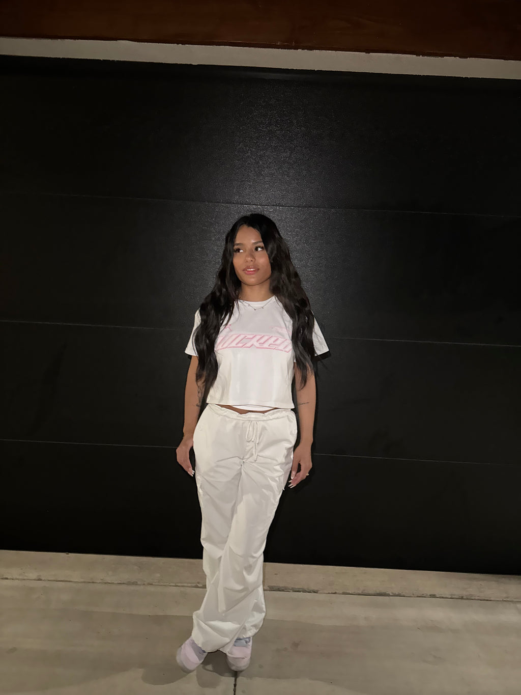 “Pink Cross” Crop Top