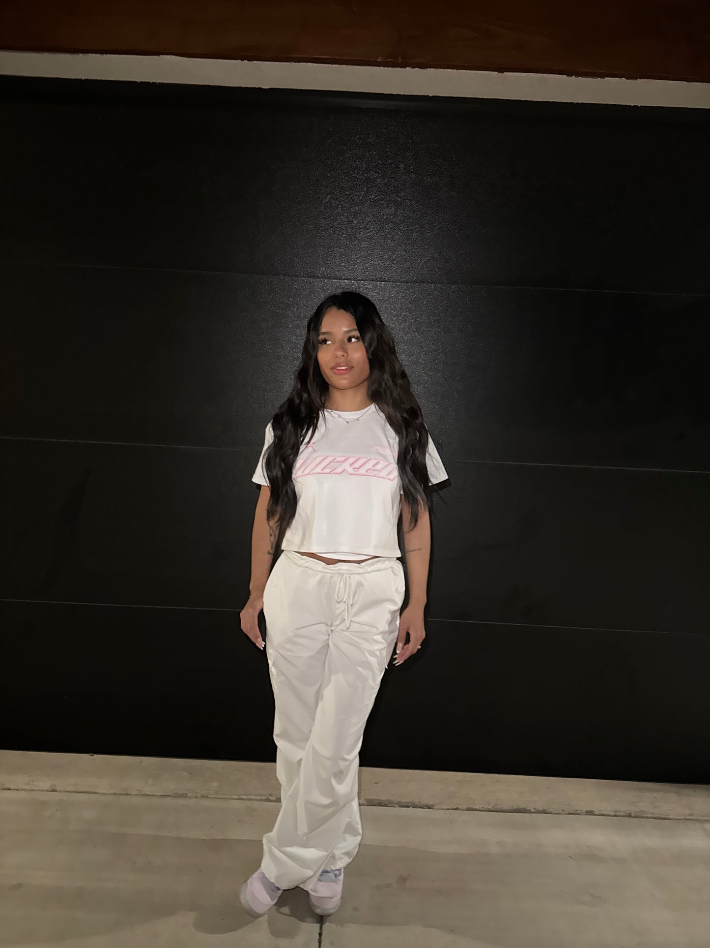 “Pink Cross” Crop Top